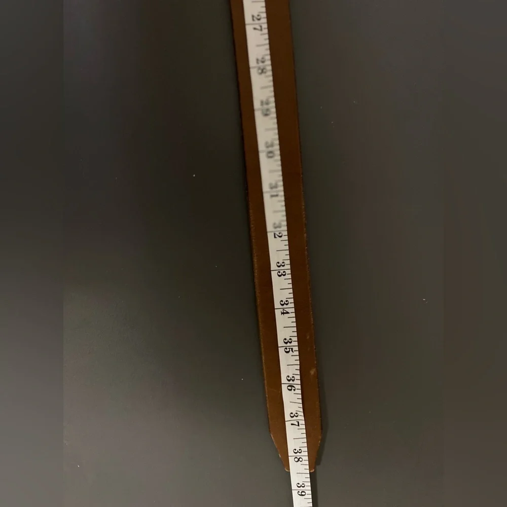 Vintage Calvin Klein Brown Leather Belt Men Size Large Made In Argentina